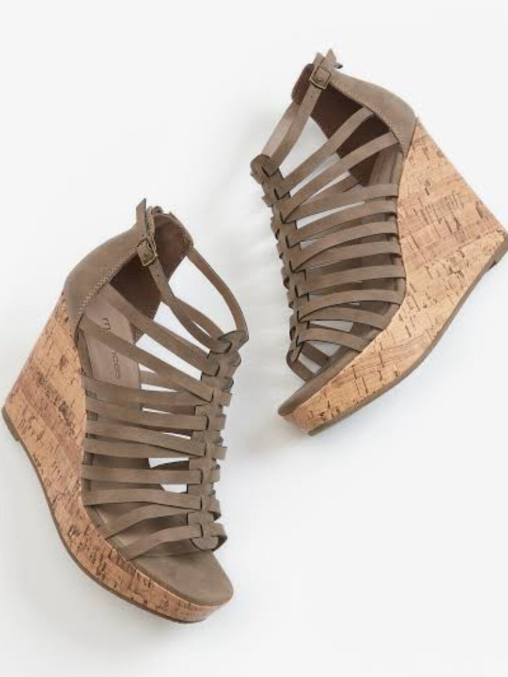 Pop Wedge Strappy Sandals in Olive/Taupe Size 10M - NWOT